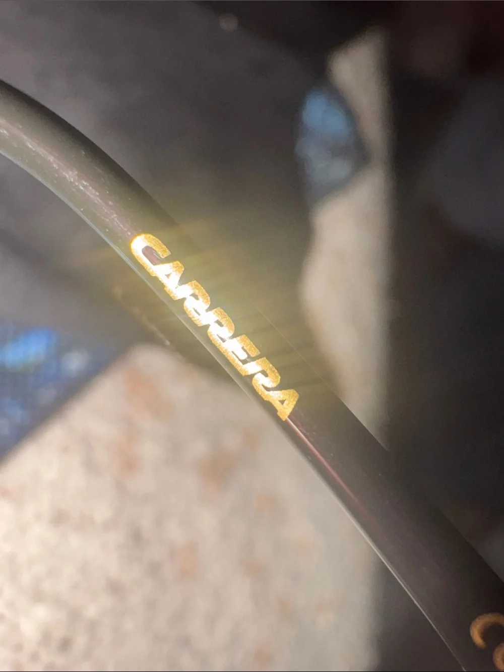 NWOTS Carrera Black Aviator / EyewearCase with Gold Logo.